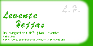 levente hejjas business card